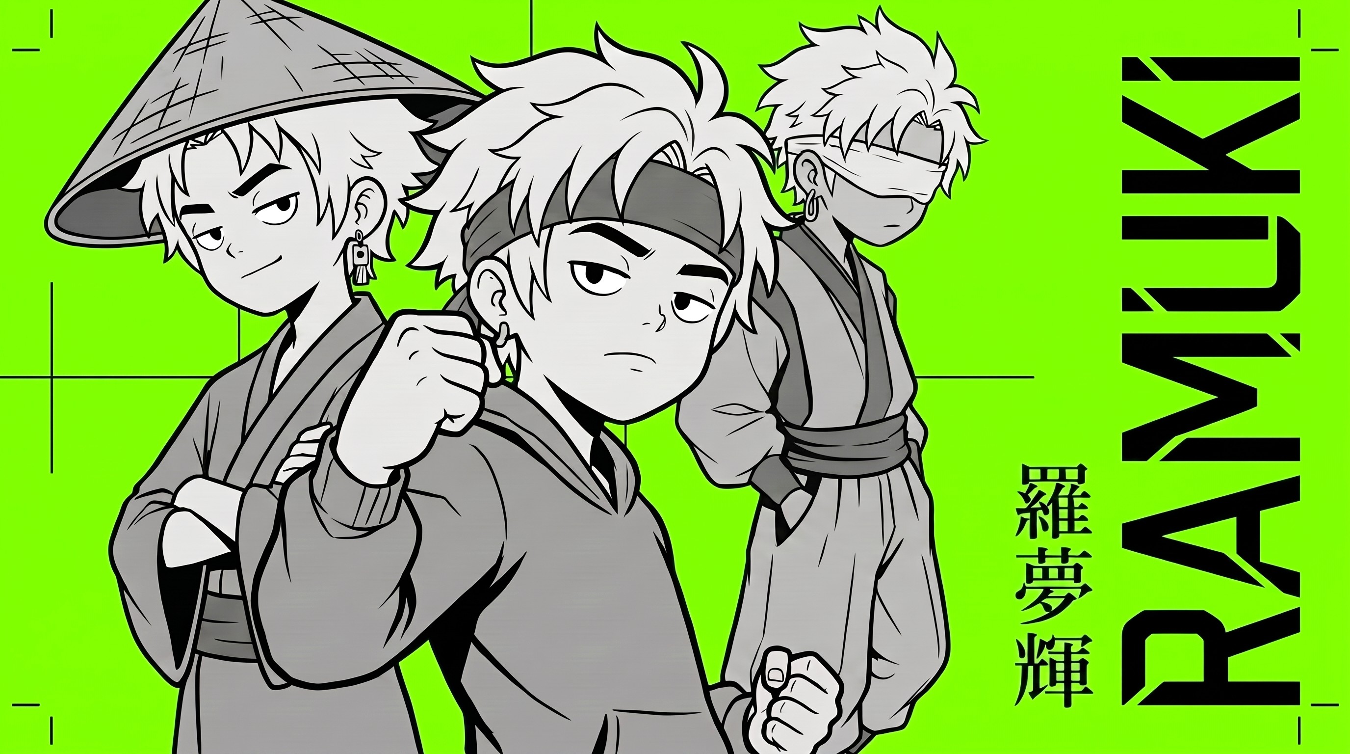 Three Ramuki characters